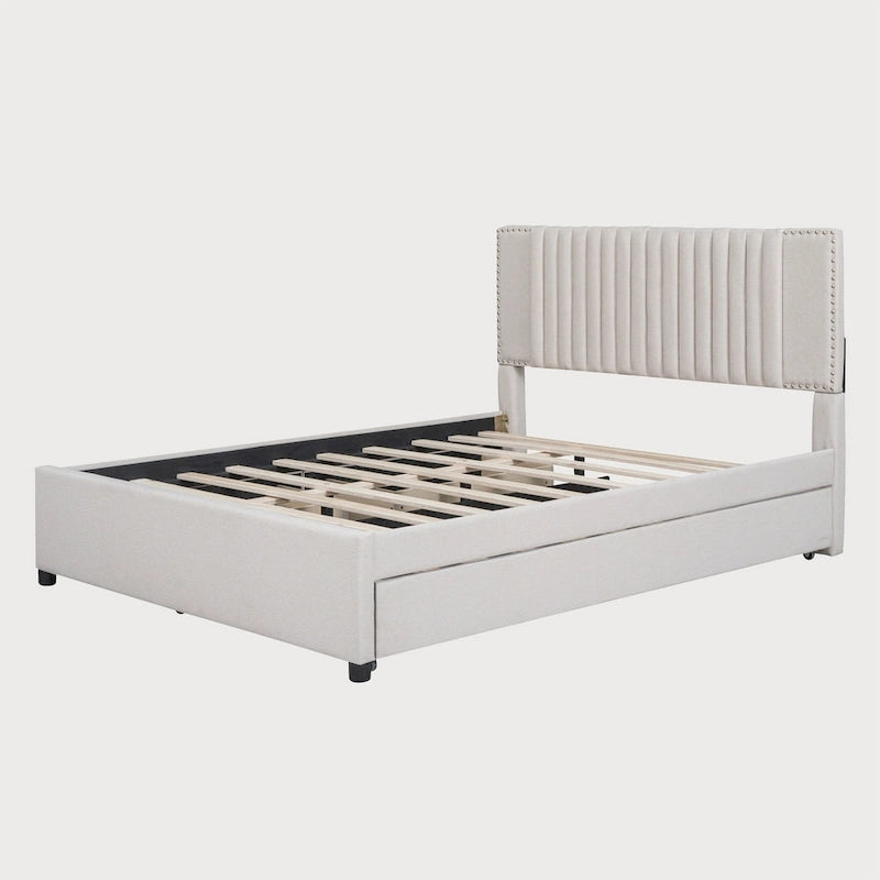 Queen Size Bed with Twin XL Size Trundle