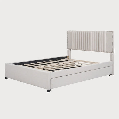 Queen Size Bed with Twin XL Size Trundle