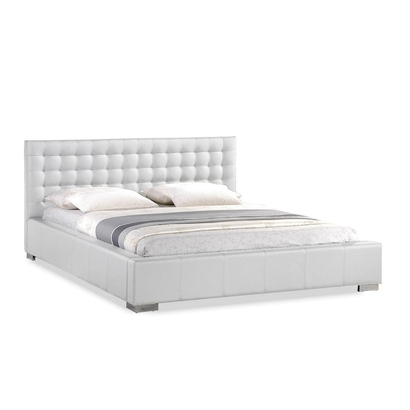 Madison White Modern Queen-size Platform Bed
