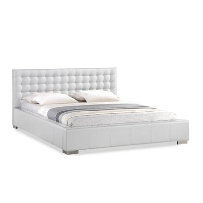 Madison White Modern Queen-size Platform Bed