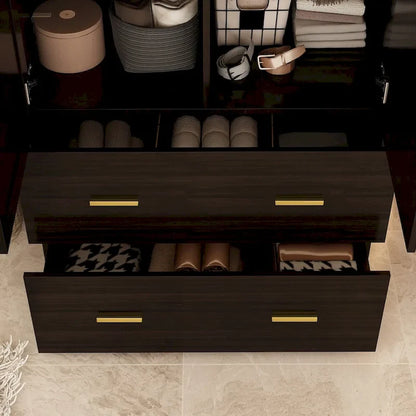 Timechee Armoire Wardrobes With Mirror And Hanging