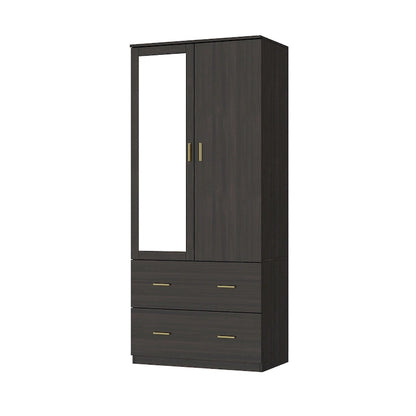Timechee Armoire Wardrobes With Mirror And Hanging