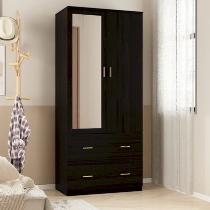 Timechee Armoire Wardrobes With Mirror And Hanging