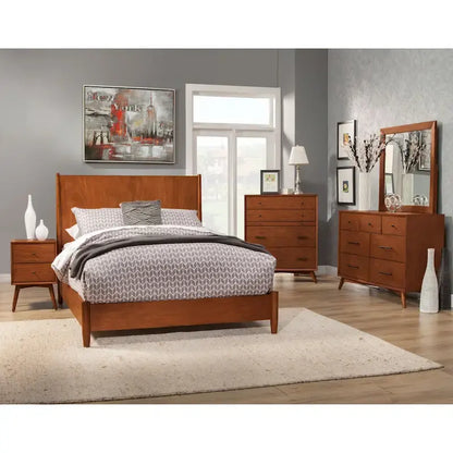 Carson Carrington Grenivik Mid Century Modern Panel Bed
