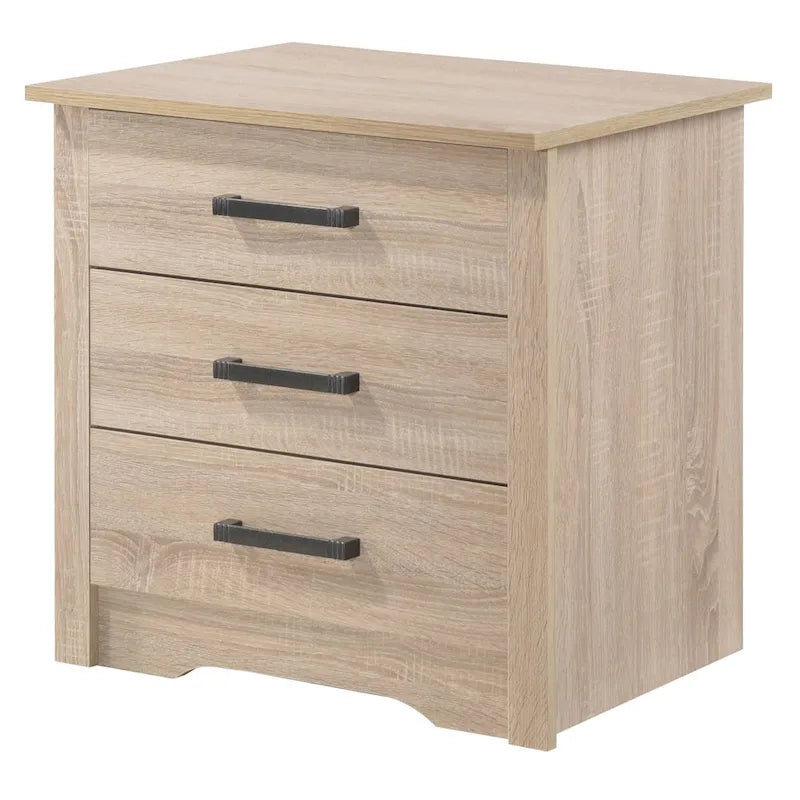 Hudson 3-drawer Nightstand