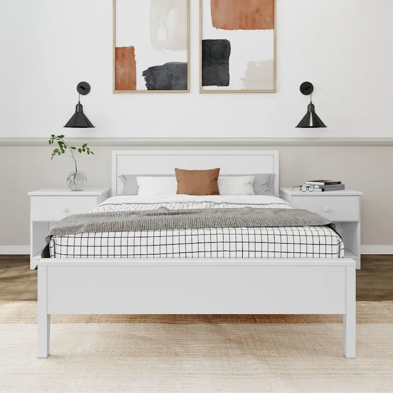 Plank and Beam Full-Size Bed with Panel Headboard