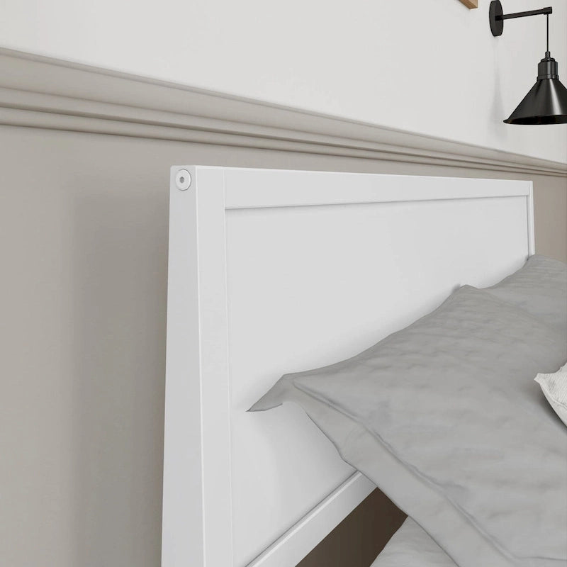 Plank and Beam Full-Size Bed with Panel Headboard