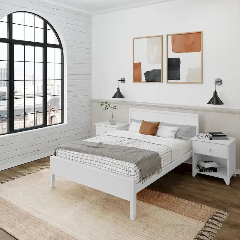 Plank and Beam Full-Size Bed with Panel Headboard