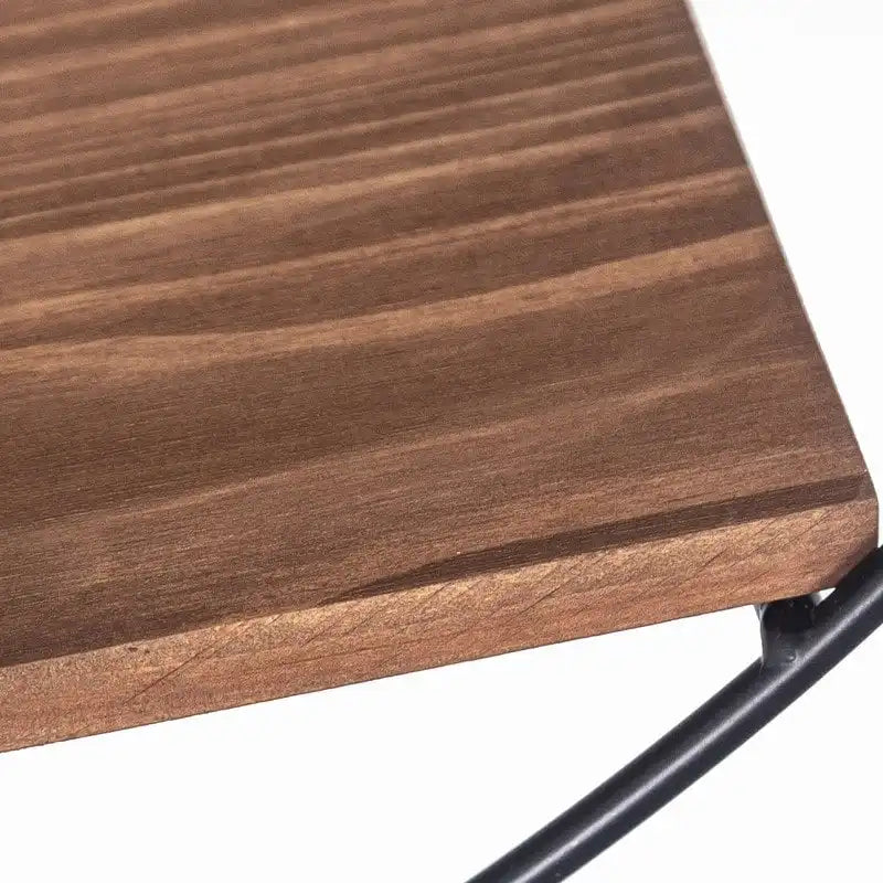 ADECO Wall Shelf Round Floating Shelves Sturdy Wood Metal Stand Decor