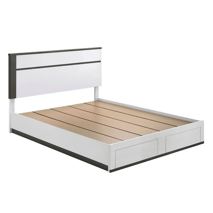 Furniture of America Conjira Modern White 2-Drawer Platform Bed