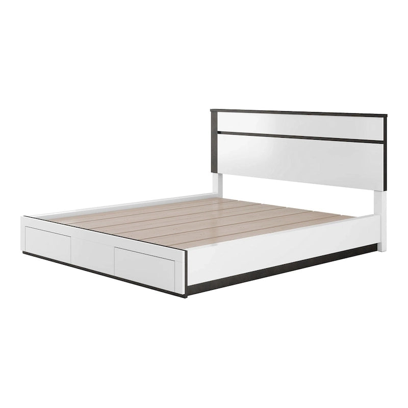 Furniture of America Conjira Modern White 2-Drawer Platform Bed