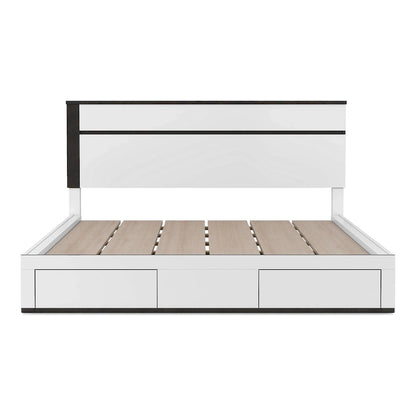Furniture of America Conjira Modern White 2-Drawer Platform Bed