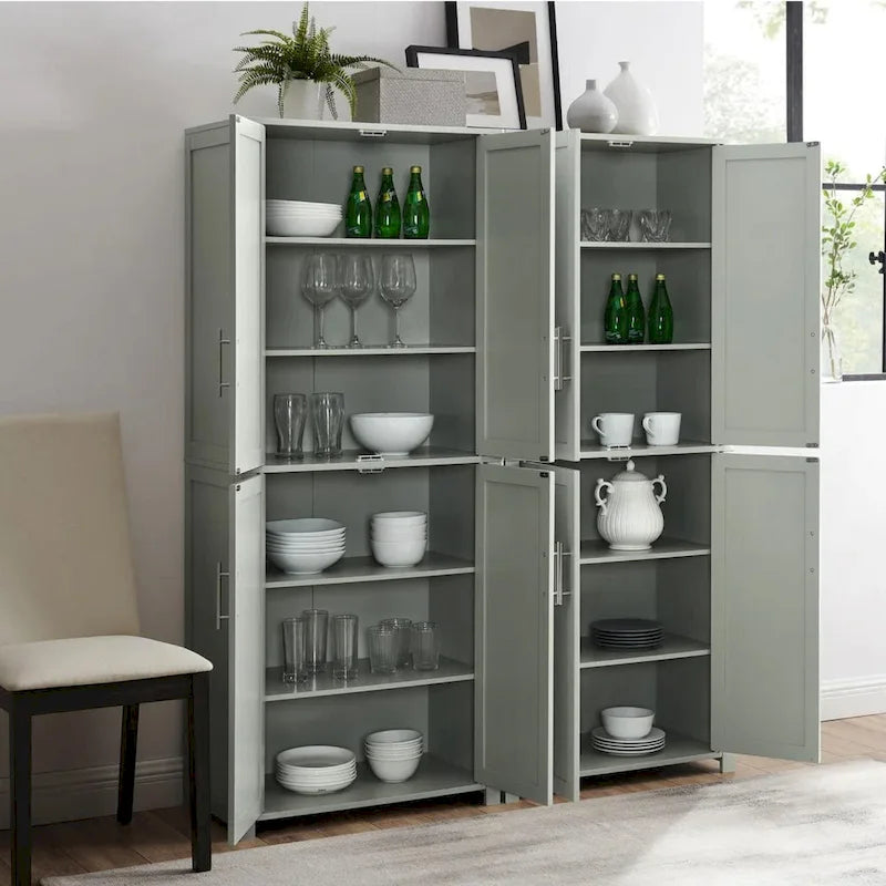 Crosley Savannah 6-shelf Pantry Storage Cabinets (Set of 2) - 56 w x15 d x 67 h