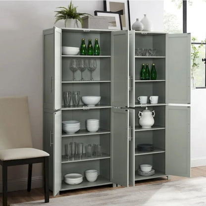 Crosley Savannah 6-shelf Pantry Storage Cabinets (Set of 2) - 56 w x15 d x 67 h