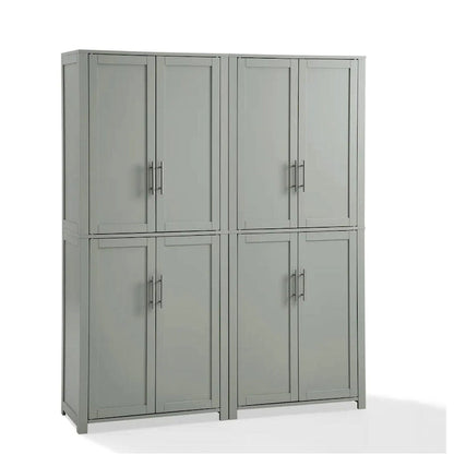 Crosley Savannah 6-shelf Pantry Storage Cabinets (Set of 2) - 56 w x15 d x 67 h