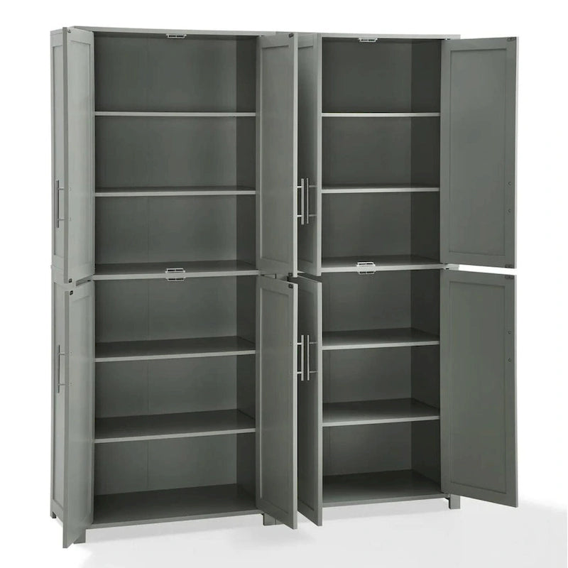 Crosley Savannah 6-shelf Pantry Storage Cabinets (Set of 2) - 56 w x15 d x 67 h
