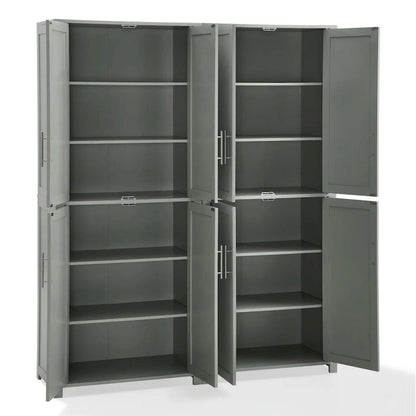 Crosley Savannah 6-shelf Pantry Storage Cabinets (Set of 2) - 56 w x15 d x 67 h