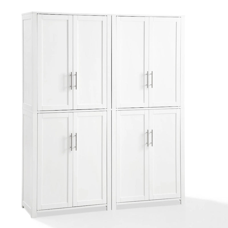 Crosley Savannah 6-shelf Pantry Storage Cabinets (Set of 2) - 56 w x15 d x 67 h