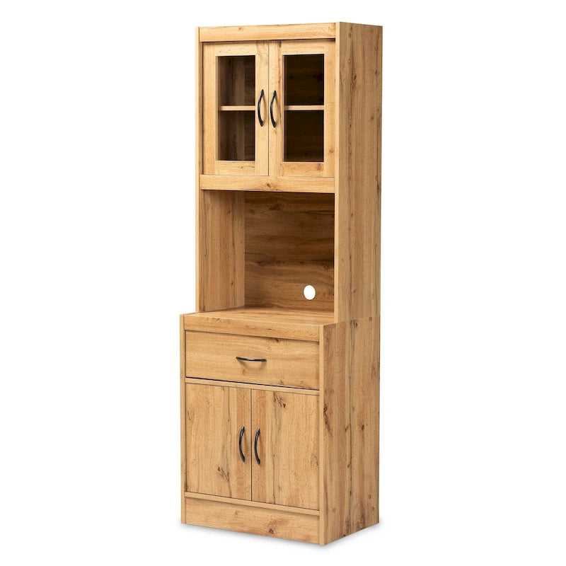 Laurana Modern and Contemporary Kitchen Wood Cabinet and Hutch