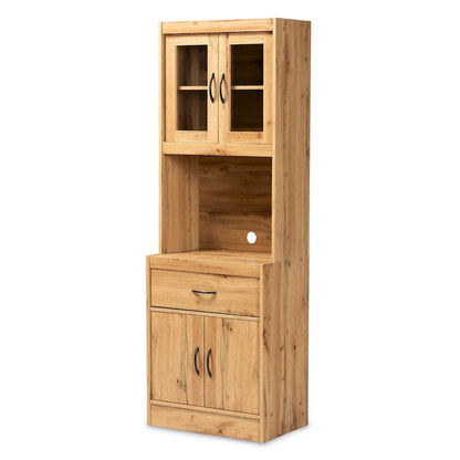 Laurana Modern and Contemporary Kitchen Wood Cabinet and Hutch
