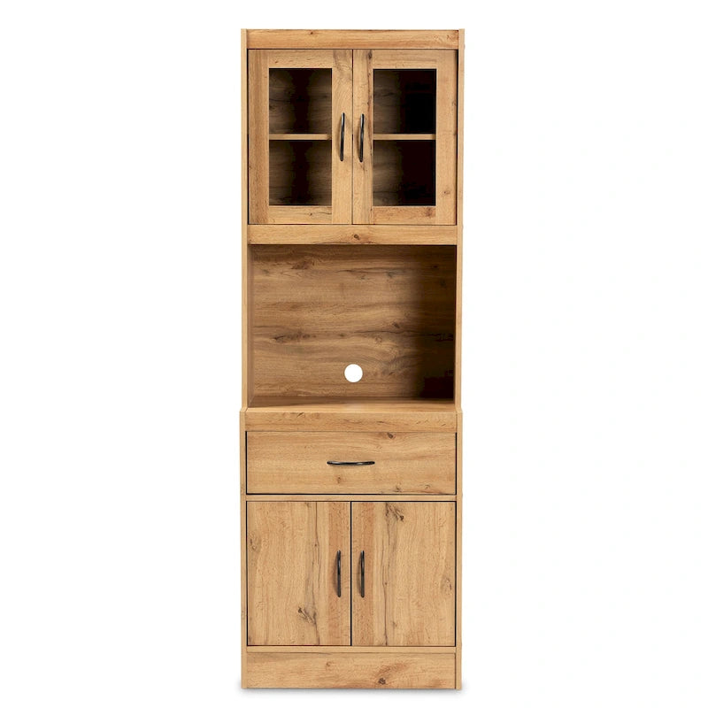 Laurana Modern and Contemporary Kitchen Wood Cabinet and Hutch