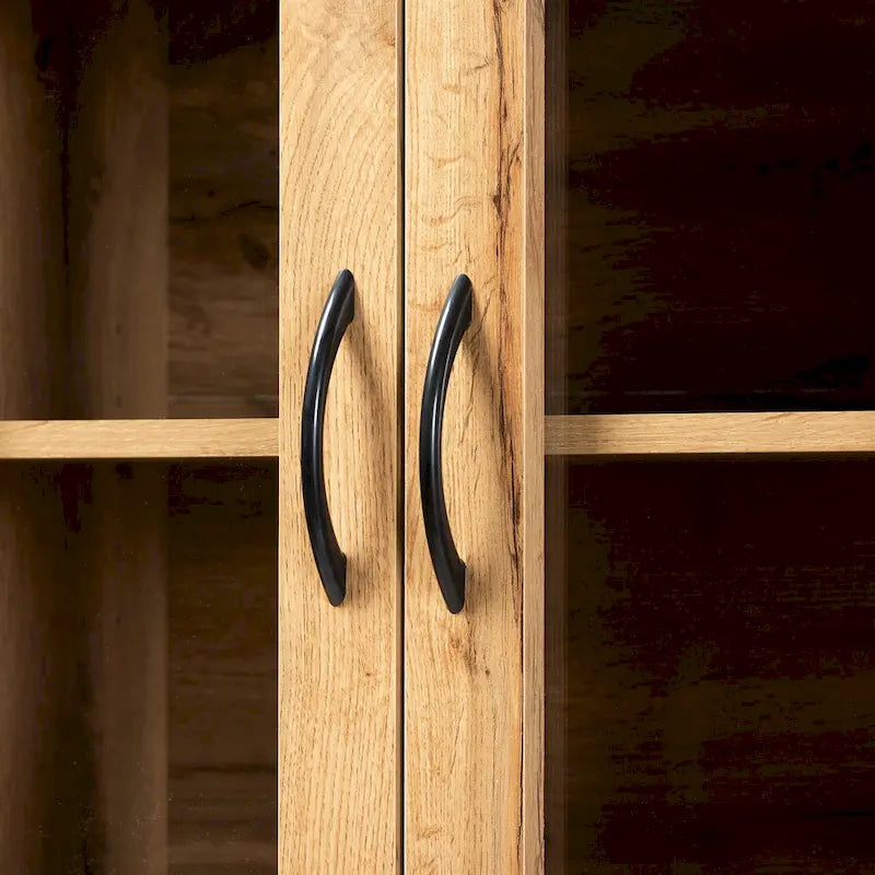 Laurana Modern and Contemporary Kitchen Wood Cabinet and Hutch