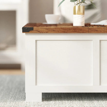 Modern Farmhouse Coffee Table with Hidden Interior Storage