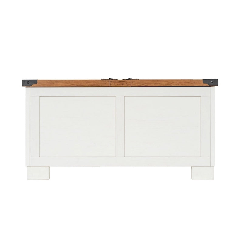 Modern Farmhouse Coffee Table with Hidden Interior Storage