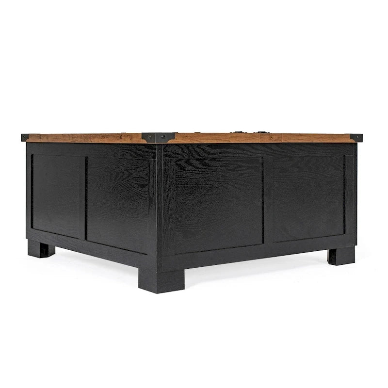 Modern Farmhouse Coffee Table with Hidden Interior Storage