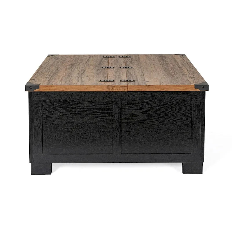 Modern Farmhouse Coffee Table with Hidden Interior Storage