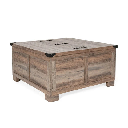 Modern Farmhouse Coffee Table with Hidden Interior Storage