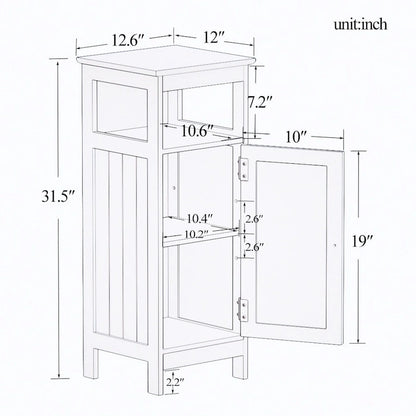 Bathroom single door cabinet