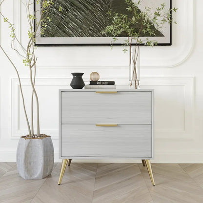 CraftPorch Contemporary 2-Drawers Wooden Nightstand