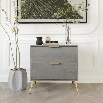 CraftPorch Contemporary 2-Drawers Wooden Nightstand