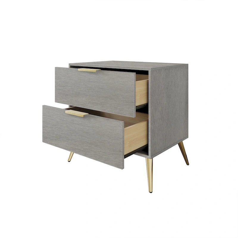 CraftPorch Contemporary 2-Drawers Wooden Nightstand