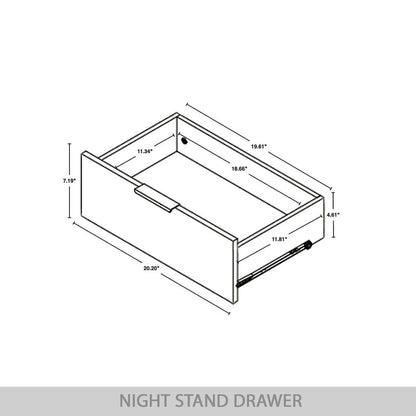 CraftPorch Contemporary 2-Drawers Wooden Nightstand