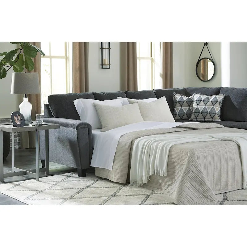 Signature Design by Ashley Abinger 2-Piece Sleeper Sectional with Chaise - 116W x 91D x 39H