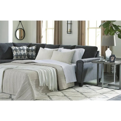 Signature Design by Ashley Abinger 2-Piece Sleeper Sectional with Chaise - 116W x 91D x 39H