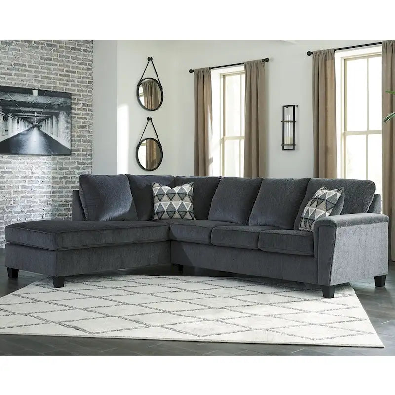 Signature Design by Ashley Abinger 2-Piece Sleeper Sectional with Chaise - 116W x 91D x 39H