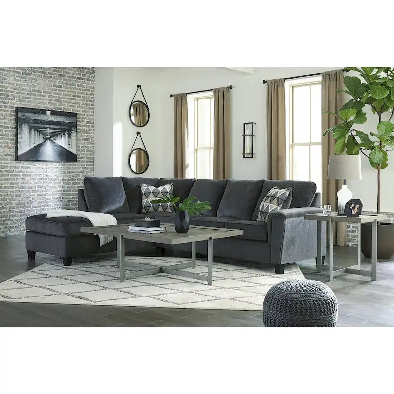 Signature Design by Ashley Abinger 2-Piece Sleeper Sectional with Chaise - 116W x 91D x 39H