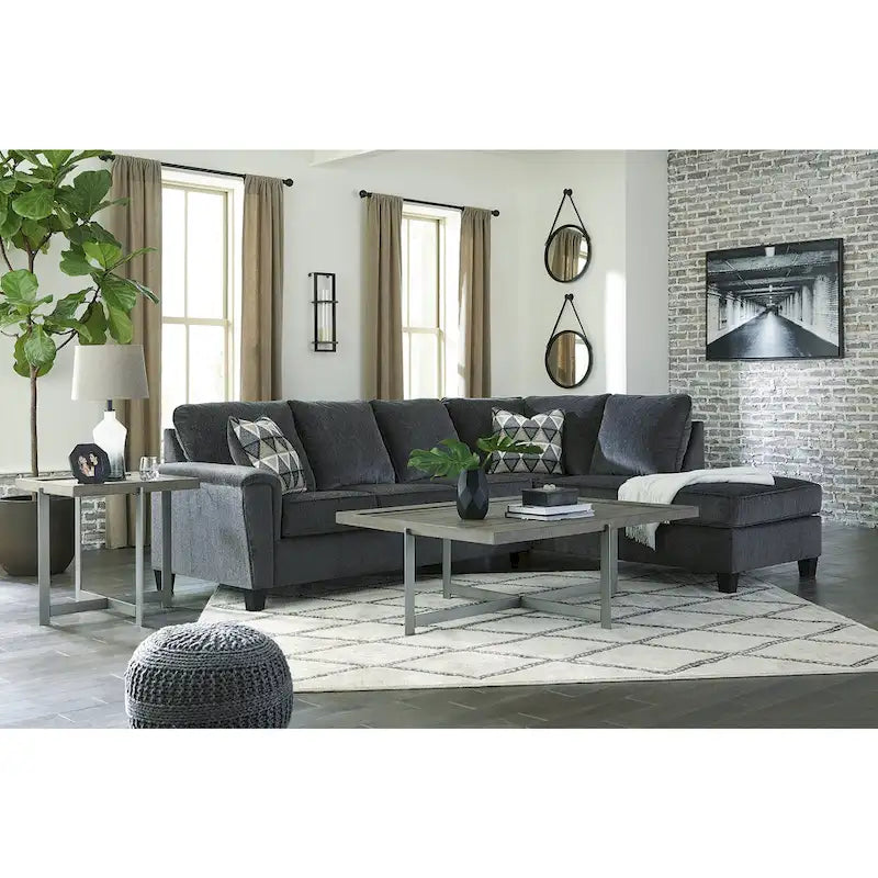 Signature Design by Ashley Abinger 2-Piece Sleeper Sectional with Chaise - 116W x 91D x 39H