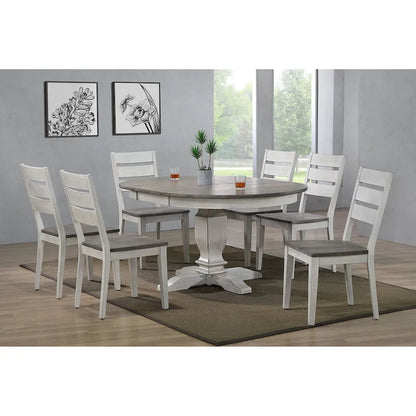 The Gray Barn Avalon 7-piece Contemporary Dining Set in Stormy White and Ash