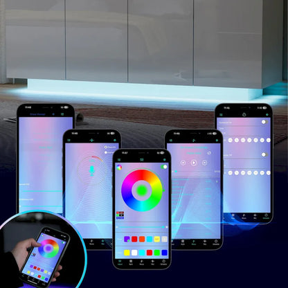 Buffet Cabinet with Storage Bar Cabinet LED light High Gloss Doors for Bedroom, Living Room