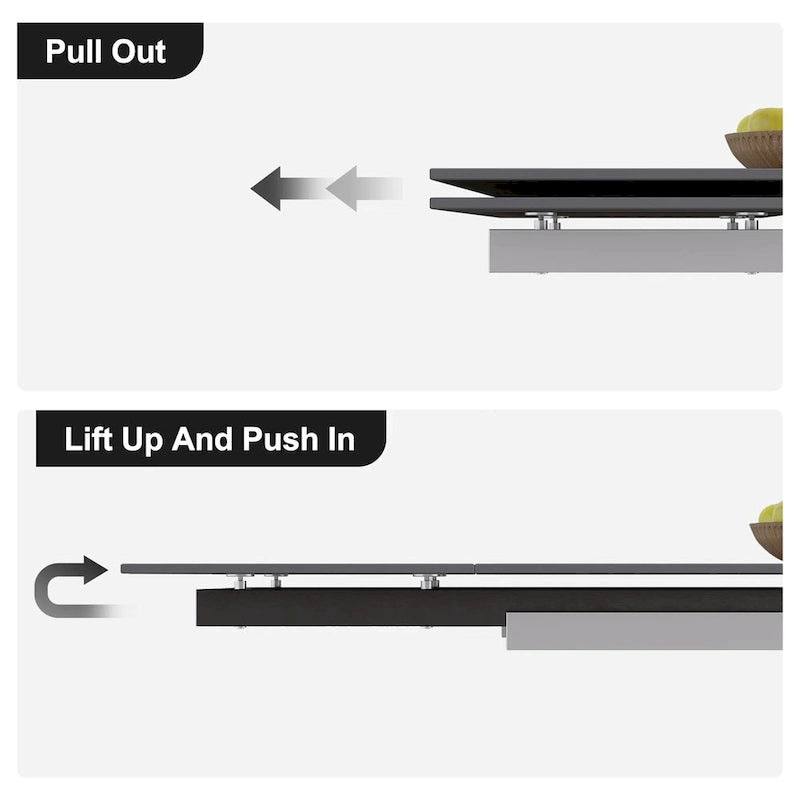 9 - Pieces Modern Minimalist 8 - Person Sintered Stone Extendable Dining Set