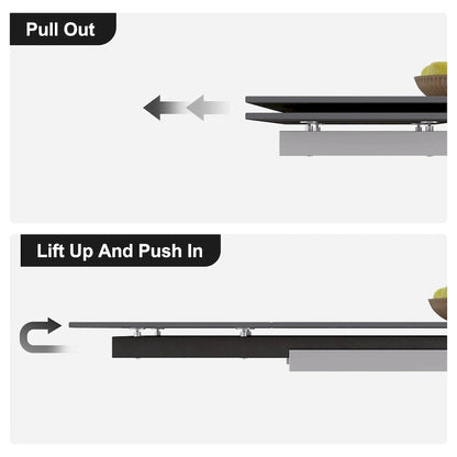 9 - Pieces Modern Minimalist 8 - Person Sintered Stone Extendable Dining Set