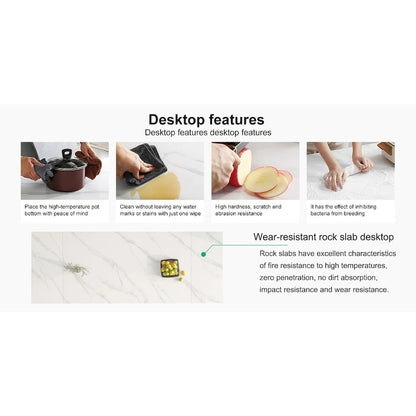 9 - Pieces Modern Minimalist 8 - Person Sintered Stone Extendable Dining Set