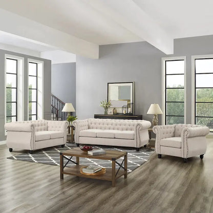 Morden Fort Chair Lovaseat Sofa Set, 3PCS Furniture Set for Living Room