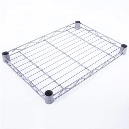 Rectangle Carbon Steel Metal Assembly 4-Shelf Storage Rack Silver Grey - 13.77 x 9.84 x 31.5