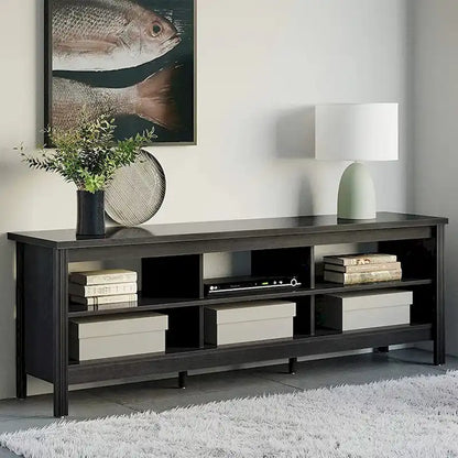 TV Stand for 75 Inch TV, Wood Entertainment Center with Storage, 70