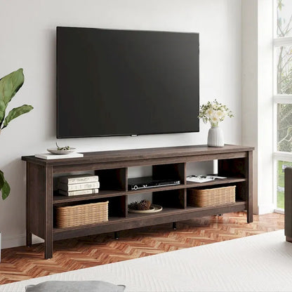 TV Stand for 75 Inch TV, Wood Entertainment Center with Storage, 70